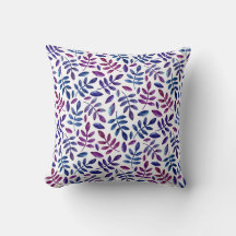 Waterverf paars blauw foliepatroon