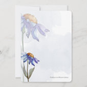 Waterverf Paars blauw Gerbera Daisy Wedding Kaart (Achterkant)