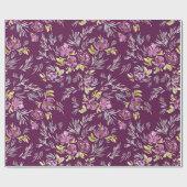 Waterverf Paars bloemflessenpapier Cadeaupapier (Vlak)