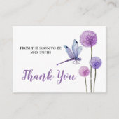 Waterverf paars dank je kaart (Voorkant)