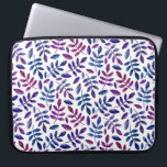 Waterverf paars en blauw foliepatroon laptop sleeve<br><div class="desc">Waterverf paars en blauw foliage patroon laptophoes. Neem contact met me op als je extra objecten nodig hebt.</div>