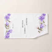 Waterverf Paars en White Magnolia Blossom Bad Handdoek (Handdoek)