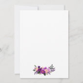 Waterverf Paars Floral Gold First Community Kaart (Achterkant)