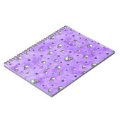 Waterverf Paars Floral Skull Note book Notitieboek (Linkerzijde)