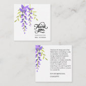 Waterverf Paars Floral Vrijgezellenfeest Hartelijk Notitiekaartje (Voorkant / Achterkant)