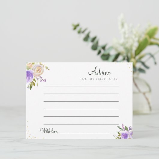 waterverf paars floreel advies (Staand voorkant)