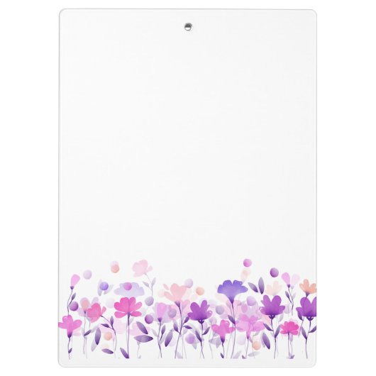 Waterverf paars floreel klembord (Achterkant)