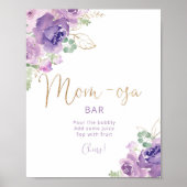 Waterverf paars floreel Poster met mam-osa-staaf (Voorkant)