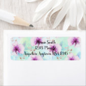 Waterverf Paars Flowers Etiket (Insitu)