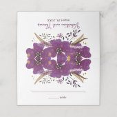 Waterverf Paars Flowers Plaatskaartje (Buitenkant ongevouwen)