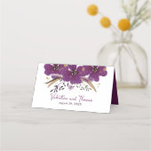 Waterverf Paars Flowers Plaatskaartje (Achterkant)