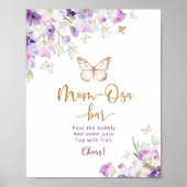 Waterverf paars folie vlinder mam-osa bar poster (Voorkant)