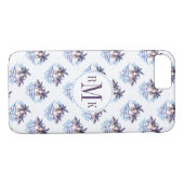 Waterverf Paars Geometrische palmboom Case-Mate iPhone Case (Achterkant (Horizontaal))