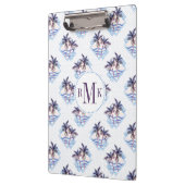 Waterverf Paars Geometrische palmboom Patroon Klembord (Links)