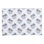 Waterverf Paars Geometrische palmboom Patroon Kussensloop (Voorkant-Rechts)