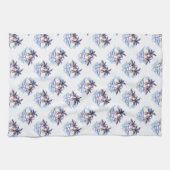 Waterverf Paars Geometrische palmboom Patroon Theedoek (Horizontaal)