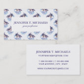 Waterverf Paars Geometrische palmboom Patroon Visitekaartje (Voorkant / Achterkant)