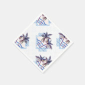 Waterverf Paars Geometrische palmboom Servet (Hoek)