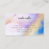 Waterverf Paars Gold Abstract Calligrafie Script Visitekaartje (Achterkant)