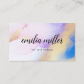 Waterverf Paars Gold Abstract Calligrafie Script Visitekaartje (Voorkant)