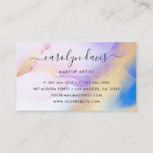 Waterverf Paars Gold Abstract Calligrafie Script Visitekaartje (Achterkant)