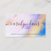 Waterverf Paars Gold Abstract Calligrafie Script Visitekaartje (Voorkant)