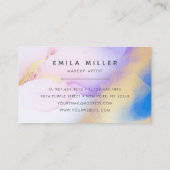 Waterverf Paars Gold Abstract Calligrafie Script Visitekaartje (Achterkant)