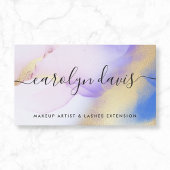 Waterverf Paars Gold Abstract Calligrafie Script Visitekaartje