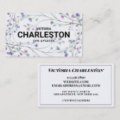 Waterverf Paars lavender Visitekaartje (Voorkant / Achterkant)