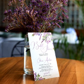 Waterverf Paars lavender Vrijgezellenfeest Kaart