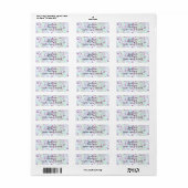 Waterverf Paars lederen wijnetiket Etiket (Full Sheet)