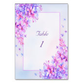 Waterverf Paars Lila ventilatornummer Kaart (Voorkant)