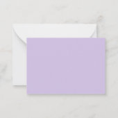 Waterverf Paars Lilacs en Persoonlijke naam Notitiekaartje (Achterkant)
