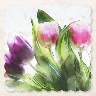 Waterverf Paars Onderzetter papier