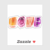 WATERVERF Paars Oranje - aangepaste Sticker knippe (Vel)