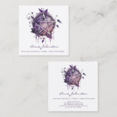 Waterverf Paars Pentagram Square Visitekaartje (Voorkant / Achterkant)