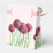 Waterverf Paars Pink Allium Floral Bedankdoosjes (Achterkant)