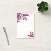 Waterverf Paars + Roze Floral Post-it Opmerkingen Post-it® Notes (Kantoor)