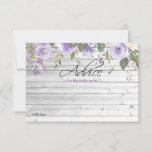 Waterverf Paars Violet Floral Vrijgezellenfeest Ad Advieskaart<br><div class="desc">Eenvoudig elegant bloemetvormig bouquetontwerp in waterverf (waterverf) groen groen,  lavender,  paars,  violet,  lila,  wazige roze,  perzik,  witte rozen/pony op witte achtergrond en zwarte letters. Fijne trouwdag,  ADVICE CARDS voor dat lente- of zomerthema. Zie overeenkomende collecties voor meer objecten!</div>