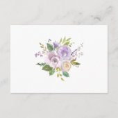 Waterverf Paars Violet Floral Vrijgezellenfeest Advieskaart (Achterkant)