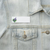 Waterverf Paars Violet Flower. Floral Naamplaatje (In situ)