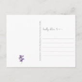 Waterverf Paars Violet Wreatininatie van jou Po Briefkaart (Achterkant)