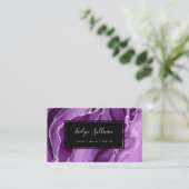 waterverf paars visitekaartje (Staand voorkant)
