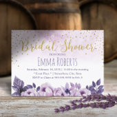 Waterverf Paars Vrijgezellenfeest Floral Spring Kaart