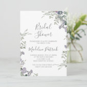 Waterverf Paars Vrijgezellenfeest Kaart (Staand voorkant)