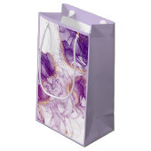 Waterverf Paarse achtergrond met Golden Foliën Klein Cadeauzakje (Achterkant Gekanteld)