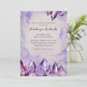 Waterverf Paarse Amethist Kristallen Kaart (Staand voorkant)