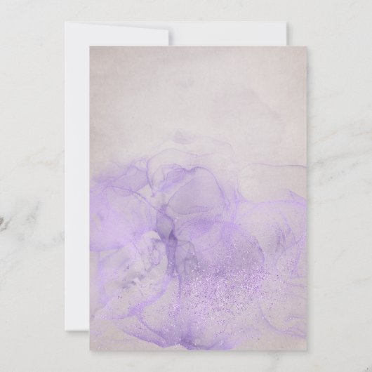 Waterverf Paarse Amethist Kristallen Kaart (Achterkant)