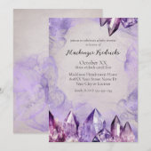 Waterverf Paarse Amethist Kristallen Kaart (Voorkant / Achterkant)