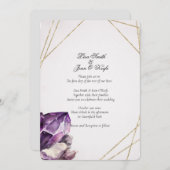 Waterverf Paarse Amethyst Modern Kaart (Voorkant / Achterkant)